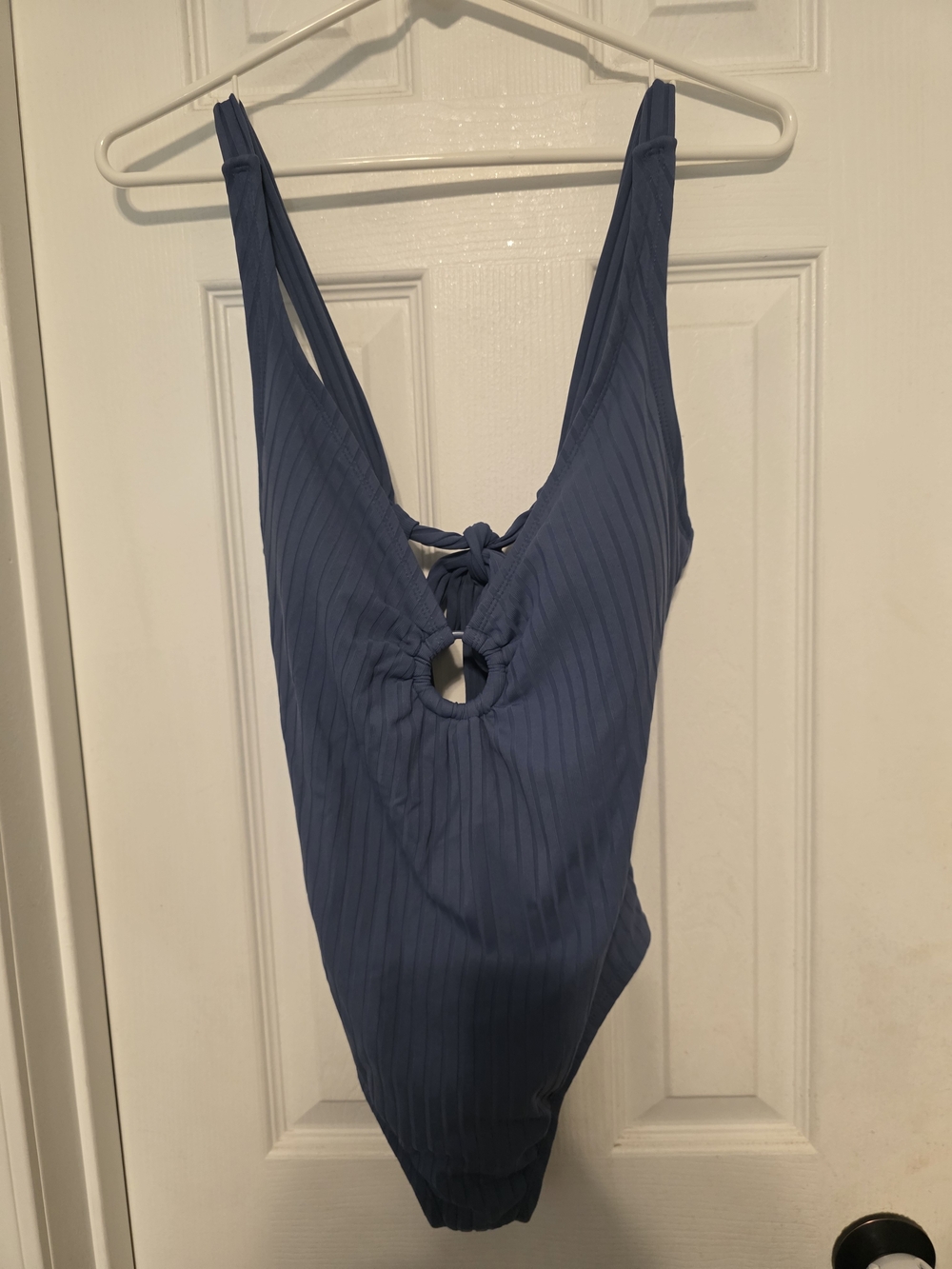 Kona Sol Ribbed One-Piece Swimsuit in Blue